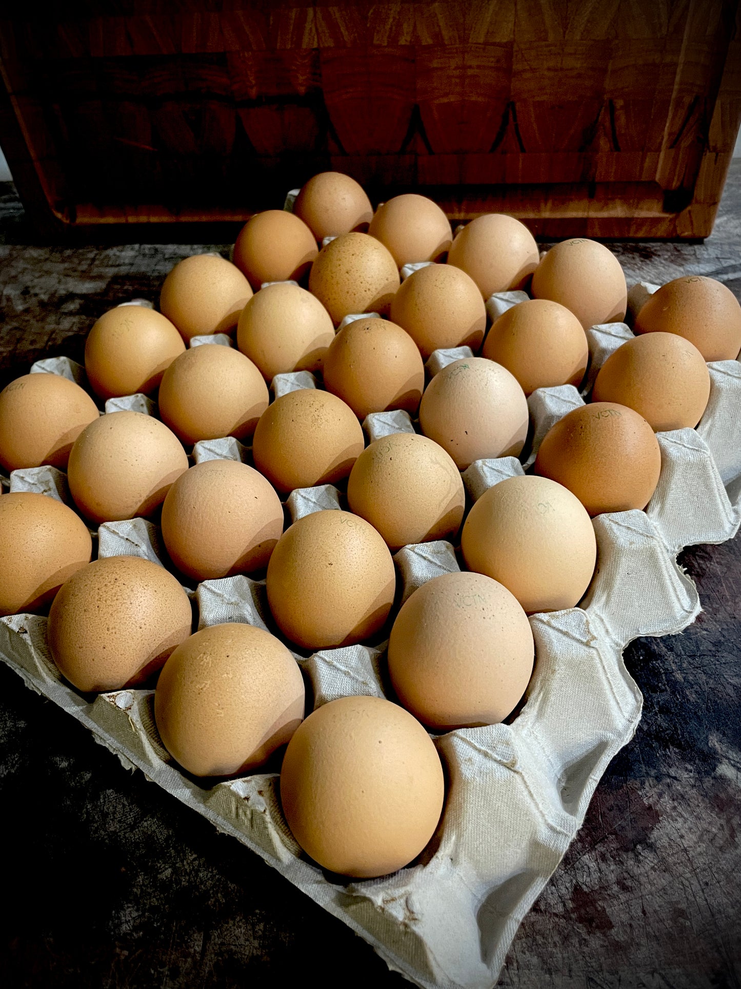 Thirty pasture raised Eggs