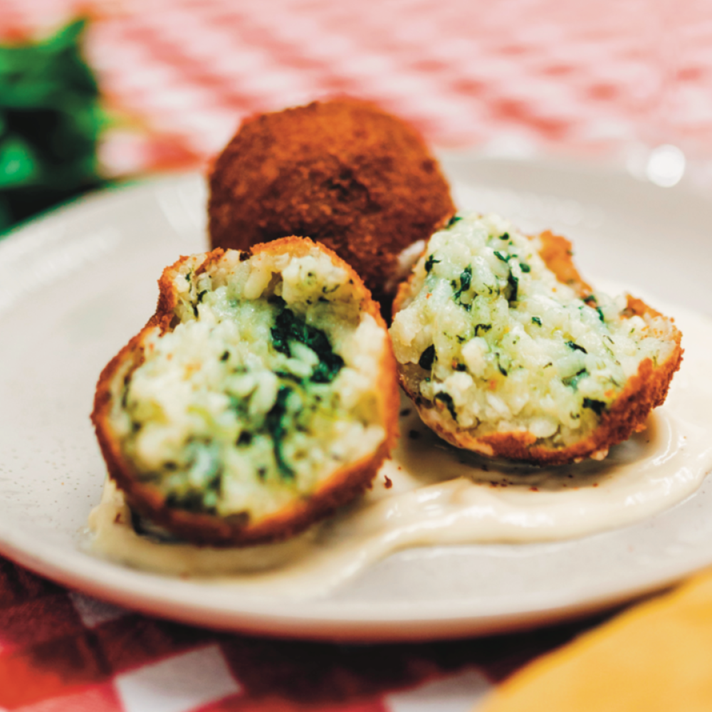 Spinach and cheese Arancini