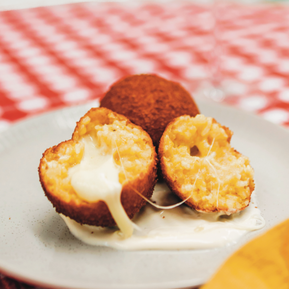 Pumpkin and feta Arancini